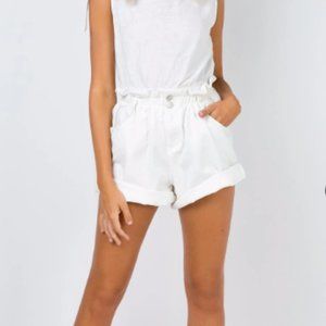 PRINCESS POLLY SHIPWRECK PAPER BAG DENIM SHORTS